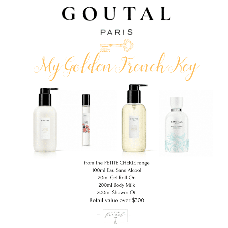 My Golden French Key the chance to win 300USD worth of products from fabulous French brand Annick Goutal