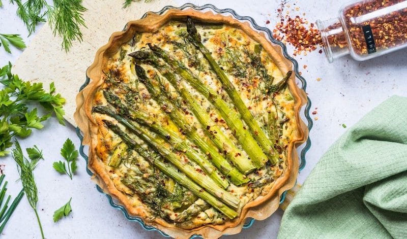asparagus quiche with goat cheese - My French Country Home Box