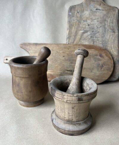 Antique Wooden Pestle and Mortars