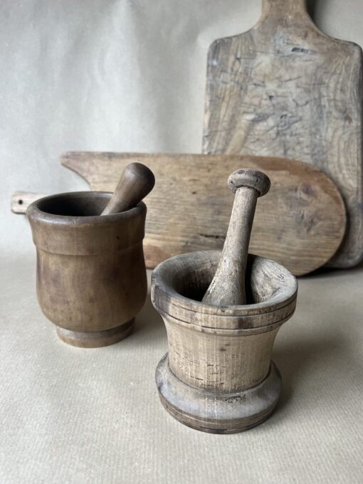 Antique Wooden Pestle and Mortars