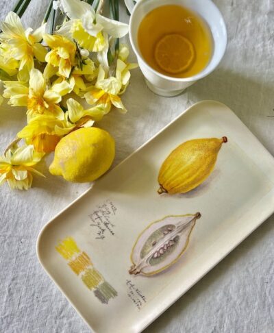 tray with lemon design