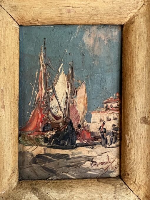 Antique Boat Painting