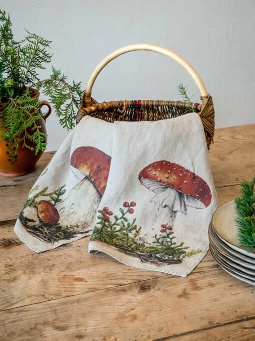 Forest Mushroom Kitchen Towels