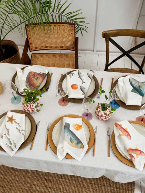 Linen Sea Fish Napkins