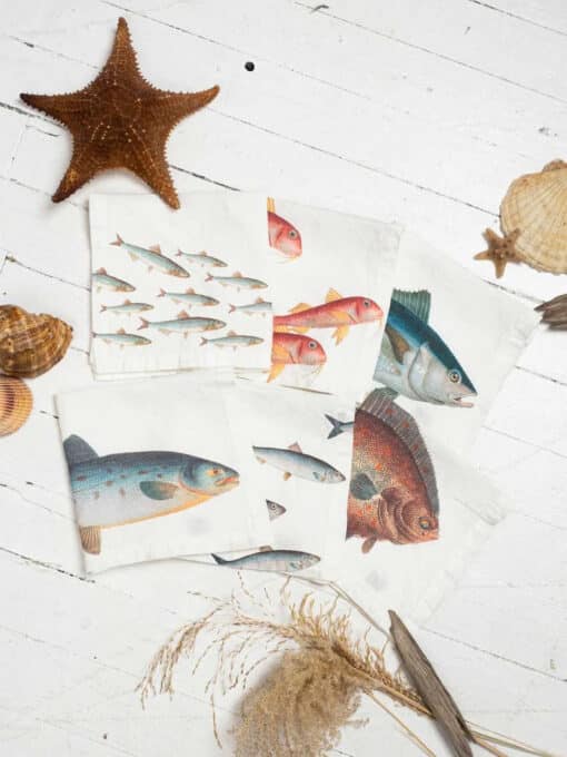 Linen Sea Fish Napkins