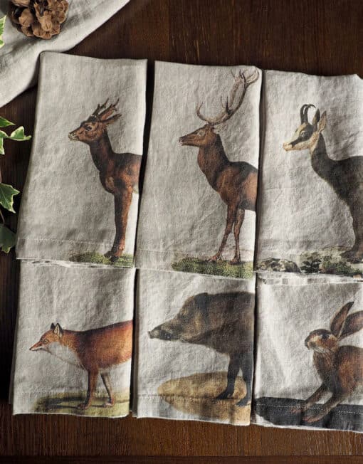 Linen Wild Animal Napkins