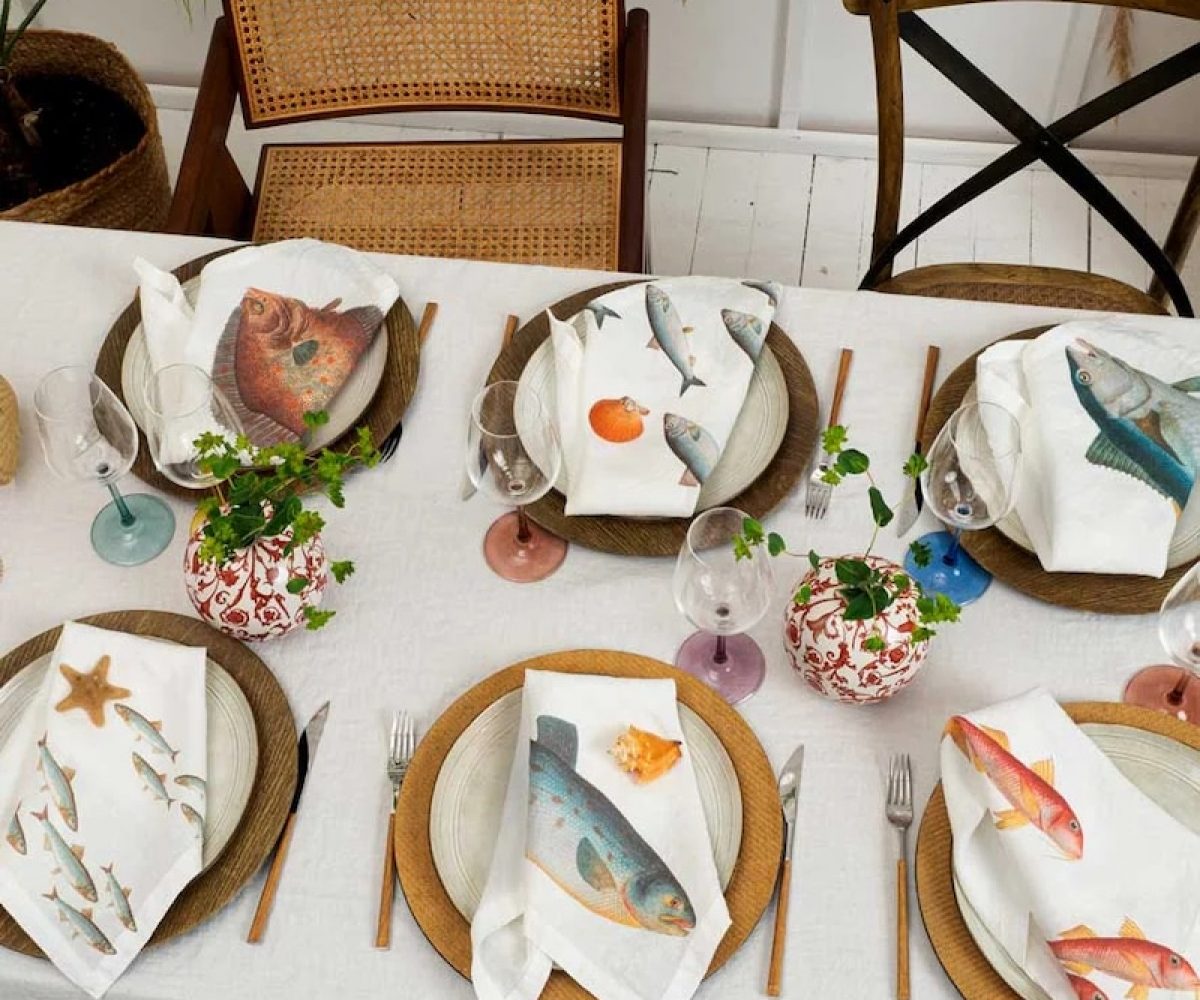 Linen Sea Fish Napkins