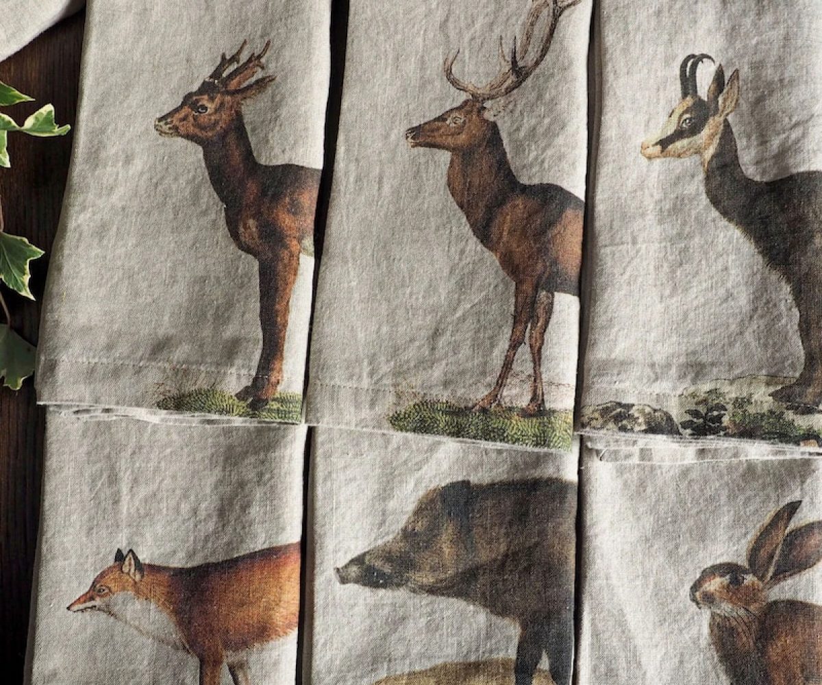 Linen Wild Animal Napkins