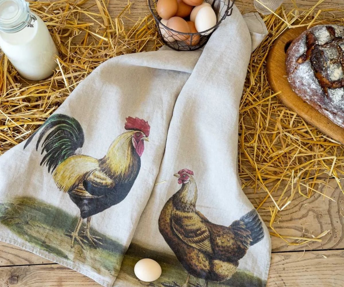 Rooster & Hen Kitchen Towels